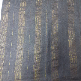 Ткань легкая, полупрозрачная, цвет серый с люрексом, 100х320см. СССР.